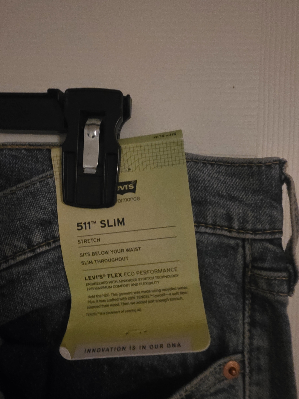 Levi's Light Blue Denim Jeans with 511 Slim 36 Waist, 30 Inseam - Picture 4 of 7